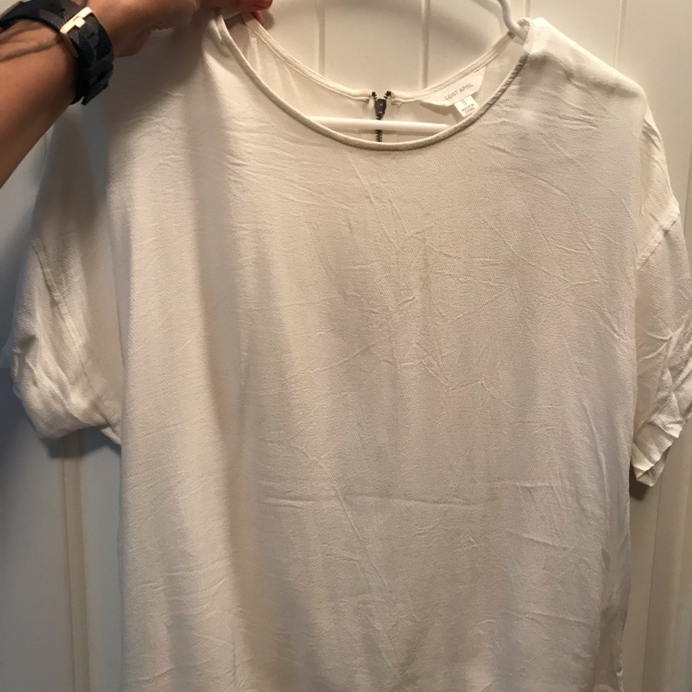 White thin work shirt